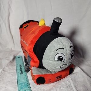Anac Stuffed Train Toy - Orange, Black, and Gray